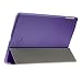 Produktbild doupi Smart Cover & Case für iPad Pro (10,5 Zoll) & iPad air 3 (2019), Frontcover Automatischer An/Aus Funktion, Rückschale Semi Transparent Matt Clear, aufstellbare Klapphülle Ständer, lila