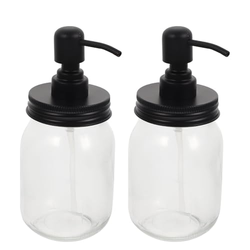 Gatuida 2 pièces Pot de Conservation avec Pompe Distributeur pour Miel et Sirop Lot de Bocaux Portables pour Confitures et Bonbons Cuisine et Maison