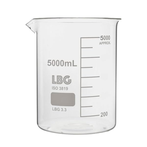 Alquera Vaso de precipitados vidrio borosilicato LBG 3.3 (5000ml, 1)