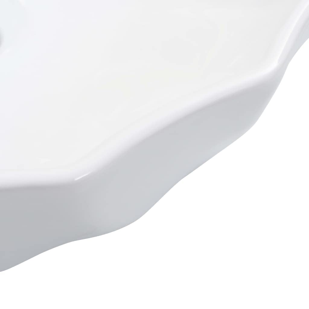 vidaXL Lavabo 46x17 cm Céramique Blanc