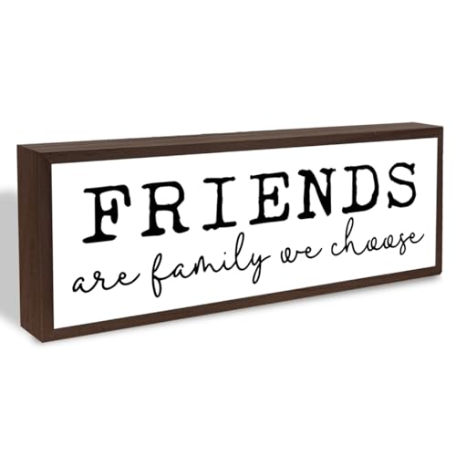 Friends are Family We Choose Sign, Friendship Wood Sign, Modern Farmhouse Wall Decor, Decorative...
