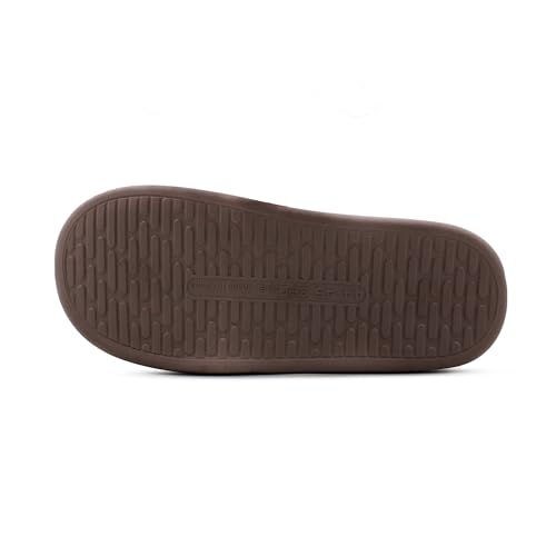 Image of VRITRAZ Men's Plush Winter Slippers | Soft Furry Lined Indoor Slides | Warm Comfortable Anti-Slip Home Footwear