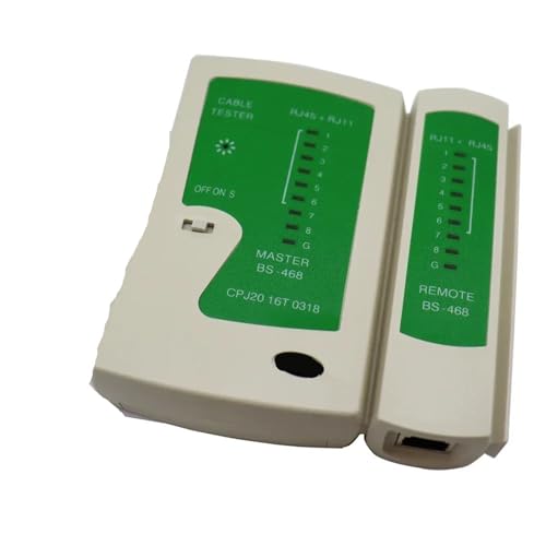 RJ45 RJ11 RJ12 CAT5 UTP LAN Cable Network Tools Telephone Line Tester Detector Remote Test Networking(Black)