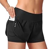 Poches pratiques : le short de sport pour femme dispose de poches latérales indépendantes et d'une poche arrière à la taille, ce qui vous permet de transporter votre téléphone portable, vos cartes, votre argent, vos clés et d'autres choses importantes en toute sécurité sans perdre, ce qui offre un excellent confort.