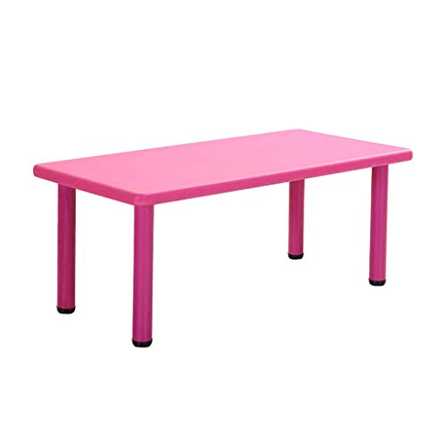 Kids Children's Plastic Table, Kindergarten,Home,Daycare Sturdy Table,Dining Table Game Table for Study Activity Garden Indoor Or Outdoor Use,Pink