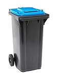 Fahrbare Mülltonne mit 120 l Volumen, EN 840, 2‑Rad, vorbereitet für...