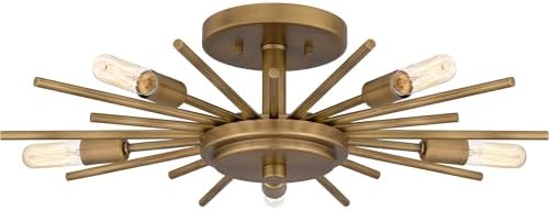 Quoizel Mesquite 5-Light Weathered Brass Semi-Flush Mount Light