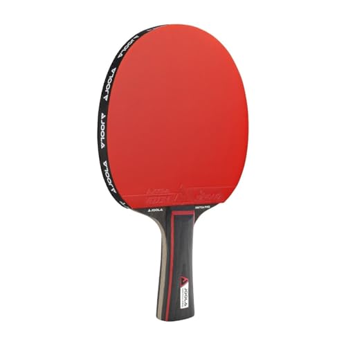 Foto von JOOLA Tischtennis Set Duo PRO 2 Tischtennisschläger + 3 Tischtennisbälle + Tischtennishülle, rot/schwarz, 6-teilig