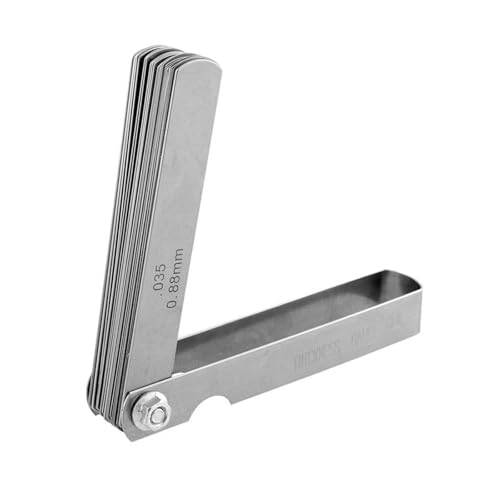 Galgas de Espesores Galga de espesores métrica acero inoxidable 32 hojas, 0,04-0,88 mm espesor