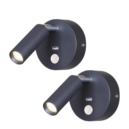Image of Surface Wall Mounted Reading Light Sconces Lamp Touch Dimmer Switch LED 3W Warm White 3000K 2PCS (Hardwired)