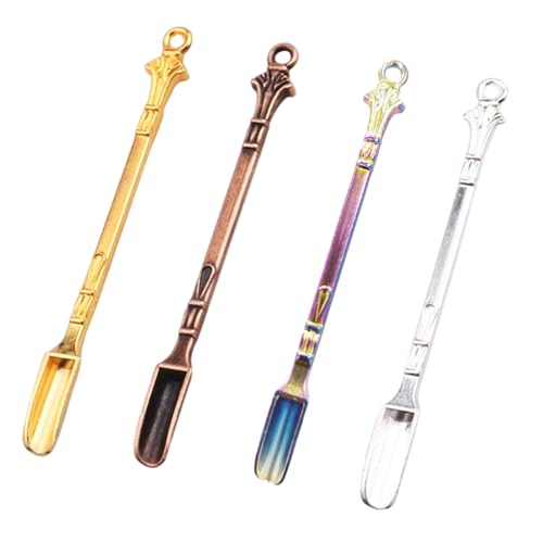 Mini Spoon Metal Medicine Spoon Shovel,Mini Shovel Home Supplies Pendants Necklace (MULTICOLOR)