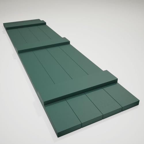 14"W x 75"H Lifetime Vinyl, Standard Four Board Joined, Board-n-Batten Shutters, w/Installation Shutter-Lok's & Matching Screws (Per Pair), Forest Green by Ekena Millwork - Image 6