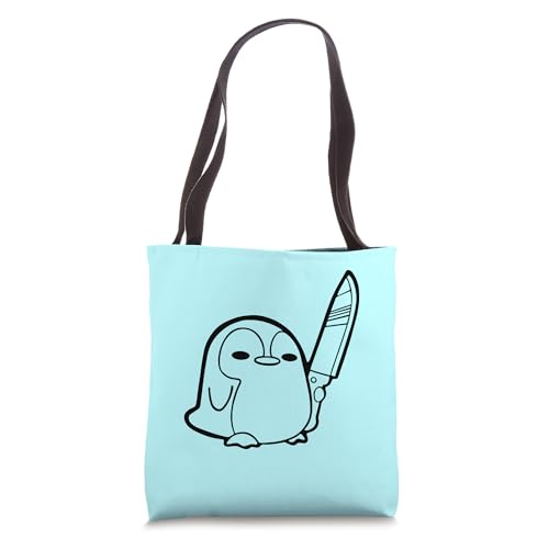 Bolsa Tote con diseño de pingüino kawaii miniatura 1