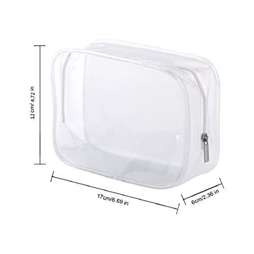 Beforyou 6 Pack Clear Toiletry Carry Pouch With Zipper Portable Plastic Waterproof Cosmetic Bag Tsa Approved For Vacation Travel Bathroom And Organizing (A) #TOP1