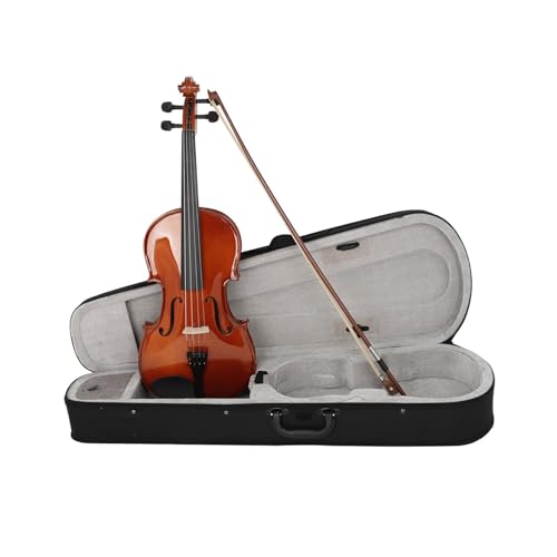 DOUDINGMAO Viola de abeto pulido a mano con arcos y funda de transporte, viola profesional 4/4 para práctica y actuaciones