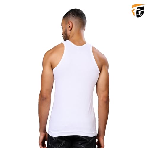 Image of FirstFit Premium Men Vest White Cotton Vest - Men Baniyan