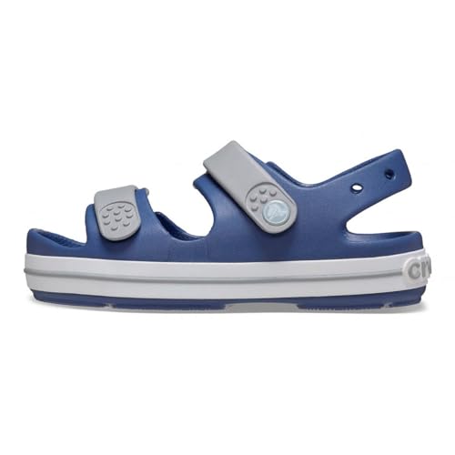 Image of Crocs Crocband Cruiser Sandal (Little Kids /Big Kids) Bijou Blue /Light Grey 12 Little Kid M