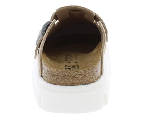 Image of Birkenstock Boston Papillio Chunky Narrow Unisex Shoes Size 6, Color: Warm Sand /Beige