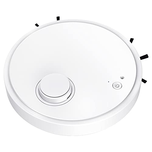 Dr.Lefran Robot aspirapolvere, Aspirazione 1500Pa, Aspirapolvere a spazzamento Wireless Intelligente 3 in 1 Macchina per la Pulizia a Secco e a Umido, 4 cm Super Sottile Intelligente,Bianca