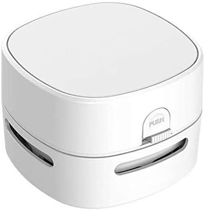 ODISTAR Desktop Vacuum Cleaner, Mini Table dust Sweeper Energy Saving,High Endurance up to 400 mins,360º Rotatable Design for Keyboard/Home/School/Office ((Upgraded White))