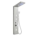 MENATT Shower Panel Tower System with LED Lights, 5 In 1 Shower Panel with Rainfall and Waterfall Shower Head, 3 pcs Massage Spray, Handheld Shower, Waterfall Tub Spout