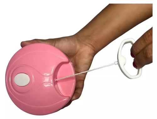 Mini Triturador Processador de alimentos manual alho cebola 2 Lâminas 180ml Top, Cor: (Rosa)