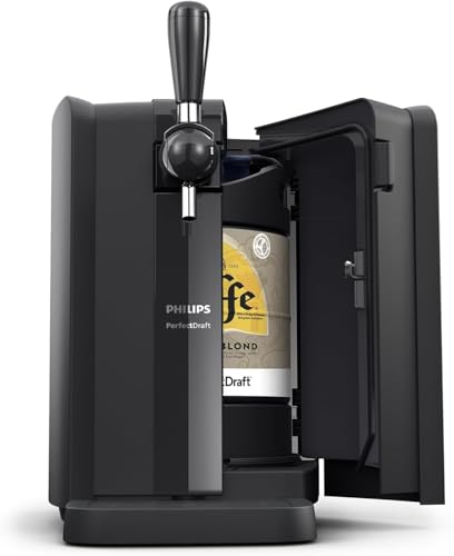 Philips PerfectDraft Bierzapfanlage für zu Hause, 6 l, Frisches, 3° Grad Kaltes Bier für 30 Tage mit LED-Anzeigen (HD3760/90)