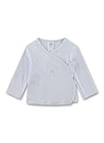 Sanetta Baby-Wickelshirt hellblau | Nachhaltiges und süßes Unisex-Wickelshirt für aus Bio-Baumwolle. Baby Wickelshirt