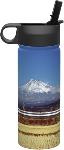 富士山 新幹線 鉄道車両 電車 水筒 真空断熱 保温 保冷 スポーツボトル 人気 ステンレスボトル スポーツ飲料対応 漏れない 直飲み530ml 男の子 女の子 おしゃれ プレゼント