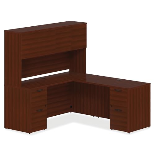 Lorell PD3066RSPMY Prominence 2.0 Mahogany Laminate Box/Box/File Right-Pedestal Desk thumb #3