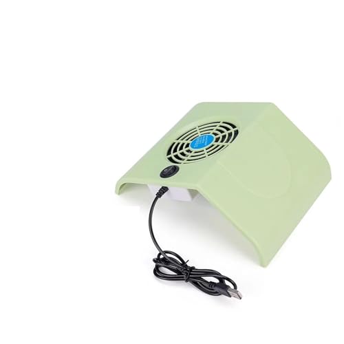 Aspirateur pour poussière d'ongles, Collecteur d'ongles portable USB avec 2 sacs filtrants for manucure multicolore(Light Green)