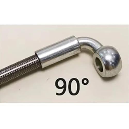 Manguera de freno hidráulico de 1200mm con tubo de aceite trenzado y banjo de 8mm para moto 5