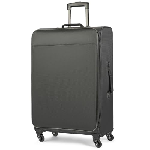 LeapVerse Large Luggage Oxford Fabric Lightweight Suitcase.