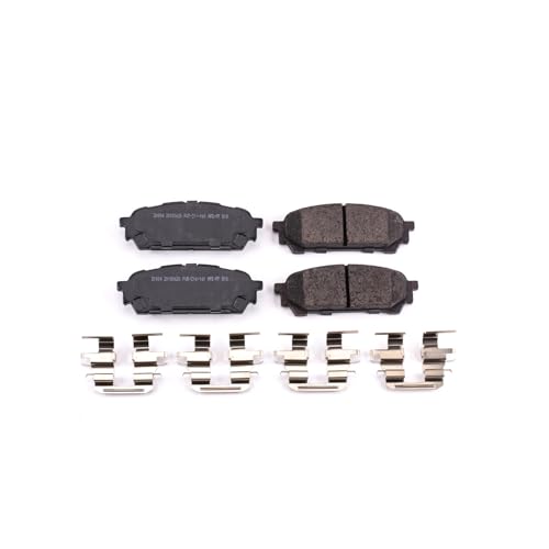 Image of PowerStop Rear Brake Pads for Saab 9-2X 2005-06 |Subaru Forester 2003-08 |Impreza 2003-07 - Z17 Ceramic Brake Pads with Installation Hardware, 17-1004