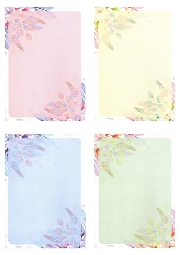 Image of Alvika - Pack of - 40 Design - 006 A4 Size 140 GSM One Side Ruled Multipurpose Designer Colored Art & Craft Sheets for Scrapbooking, Projects