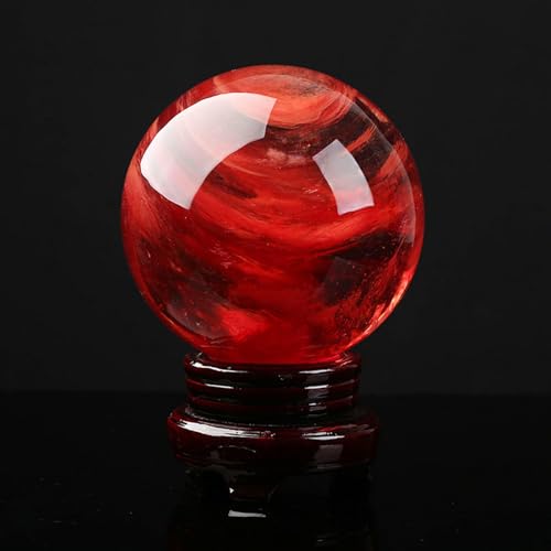Cristal de adivinación quartz rojo de 18cm para decorar mesas de salón y meditación en casa 3