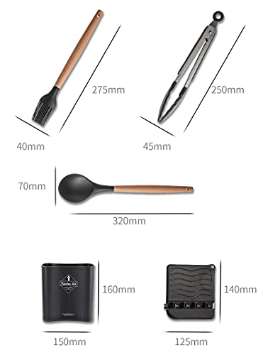 Kit Utensílios de Silicone para Cozinha 13 peças - Vermelho - kit utensílios de cozinha, kit cozinha