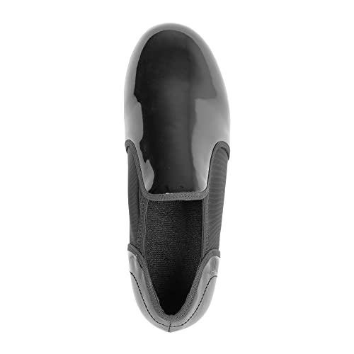 Image of Linodes PU Leather Slip On Tap Shoe Unisex Dance Shoes for Women and Men | Quality soft upper, Unisex for women men, Slip on, Rubber and EVA outsole, Clear sound, Snug fit, Breathable lining, Durable