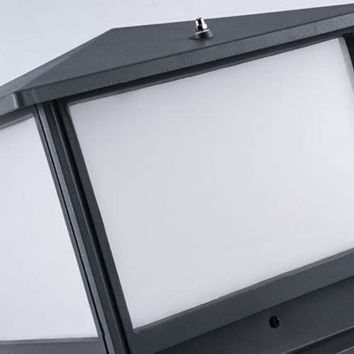 Lámpara de pilar impermeable con pantalla acrílica cuadrada decorativa 6