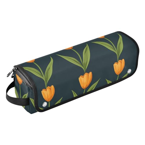 Bolsa organizadora para herramientas de cabello resistente al calor con diseño floral y mármol, ideal para planchas, rizadores y cepillos, portátil y para viaje miniatura 1