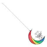 FONDOTIN アクリル製犬と月の吊り下げ装飾 窓や壁用 家向けインテリアオーナメント リビングルーム 寝室 バルコニー用装飾