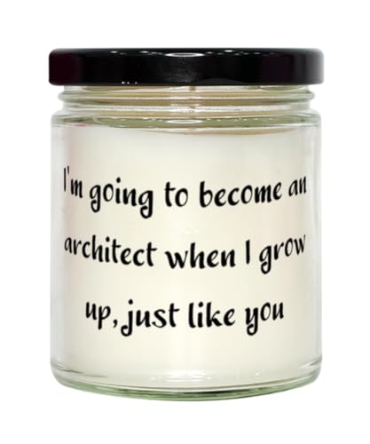 Useful Architect Gifts, I'm Going to Become an Architect When I Grow, Motivational Scent Candle for Coworkers, from Coworkers