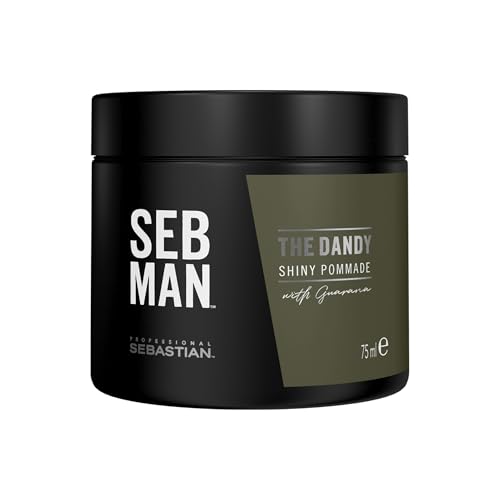 SebMan The Dandy: Pomada Textura Cera Hombre de Fijación Ligera Acabado Pulido Brillante, 75ml