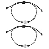 VALICLUD Pulseras Vintage Ajustables con Diseño de Brújula en Aleación, Juego de 2 Piezas para Amistad, Ideales para Viajes y Fiestas con Estilo Elegante y Creativo
