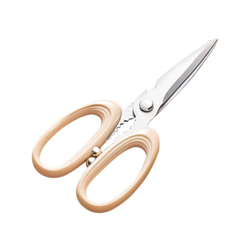 SOIMISS Tijeras de Cocina Multifunción Inoxidable Ergonómicas y Antideslizantes para Cortar Pollos Mariscos y Barbacoa Tijeras Domésticas Prácticas y Resistentes Beige