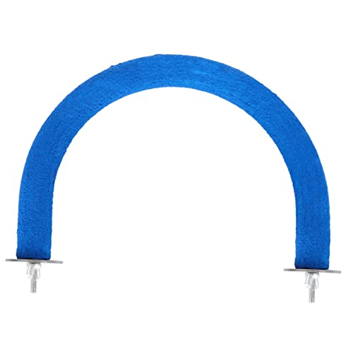 POPETPOP U Shaped Bird Parrot Stand Climbing for Pet Training Encourages Exercise Coordination for Home Office Pet Shops Blue