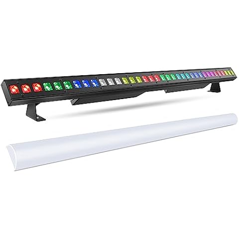 LED Stage Wash Light Bar - OPPSK 120W 36LEDs RGBW DMX Light Bar with Detachable Cover Chasing Function 41 Static Colors & 56 Shows LED Beam Light for Wedding Church DJ Live Events Stage Lighting Cover