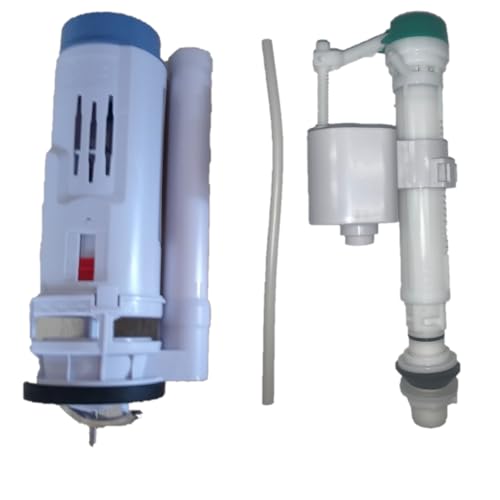 One Piece Toilet, Two inch Flush Valve, 10 inches Tall, Dual, Top Button Flush Valve with Adjustable Tower Fill Valve
