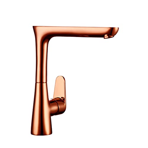 Mitigeur de lavabo de salle de bains or rose pivotant pour simplifier la toilette de vos enfants