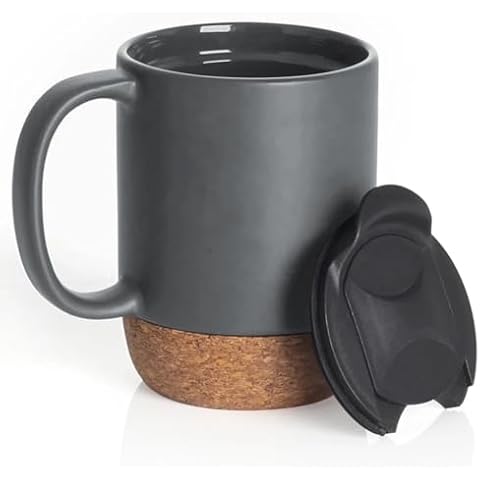 Reusable Ceramic Travel Mug with Handle Cover